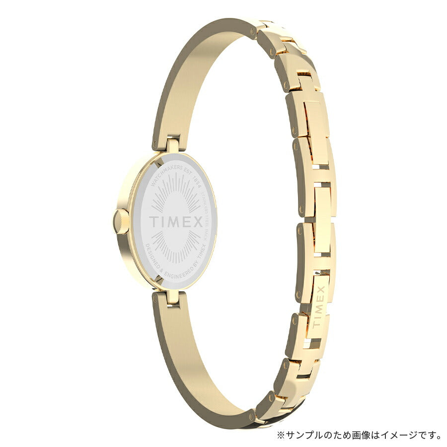 タイメックス Cavatina キャバティナ TW2Y27200 レディース クオーツ 電池式 2針 オーバル ホワイトダイヤル ゴールド バングル