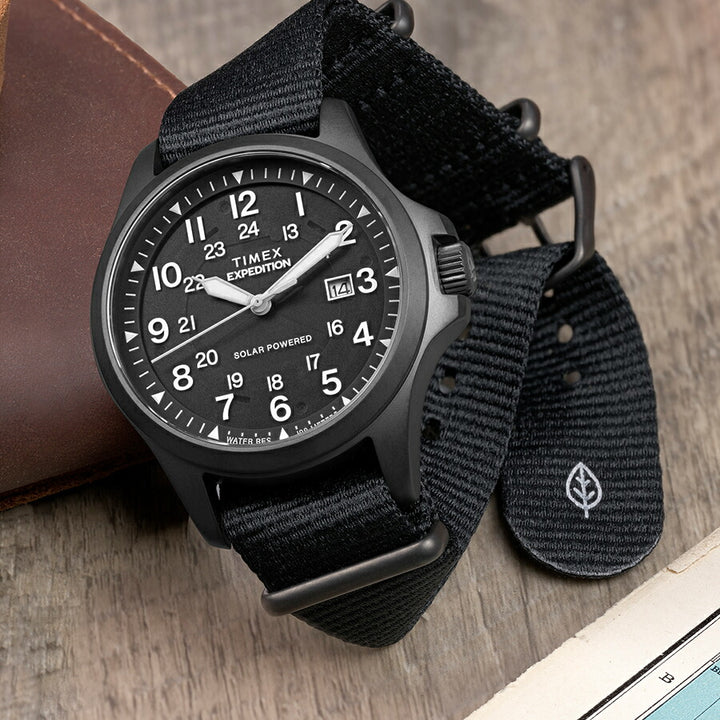 タイメックス Expedition Field Post Solar エクスペディション フィールド ポスト ソーラー TW2Y31800 メンズ ナイロンバンド ブラック
