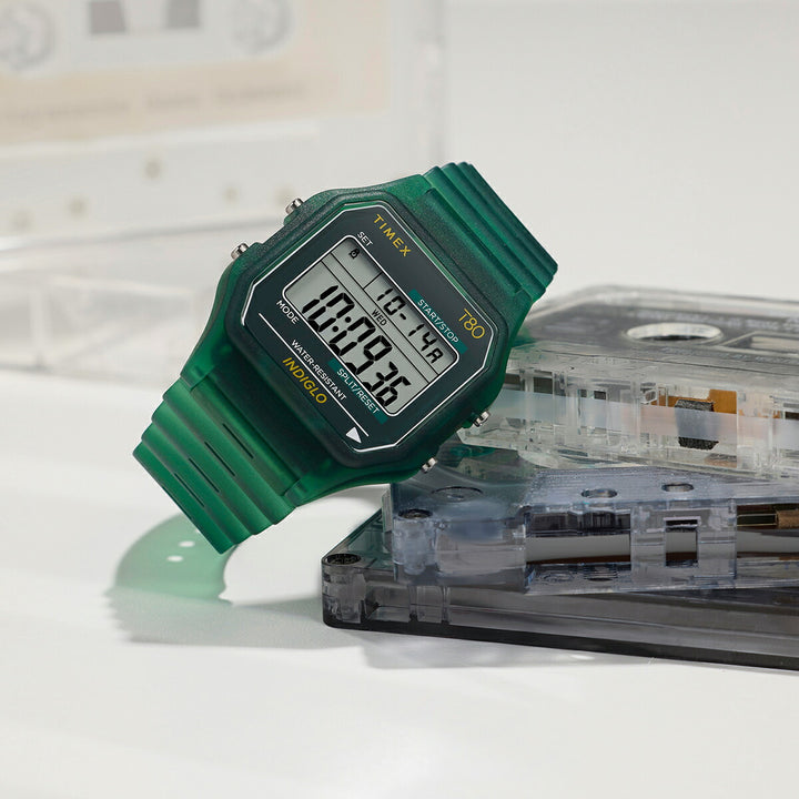 タイメックス T80 トランスルーセント TW2Y34100 メンズ レディース 電池式 クオーツ デジタル 半透明 グリーン