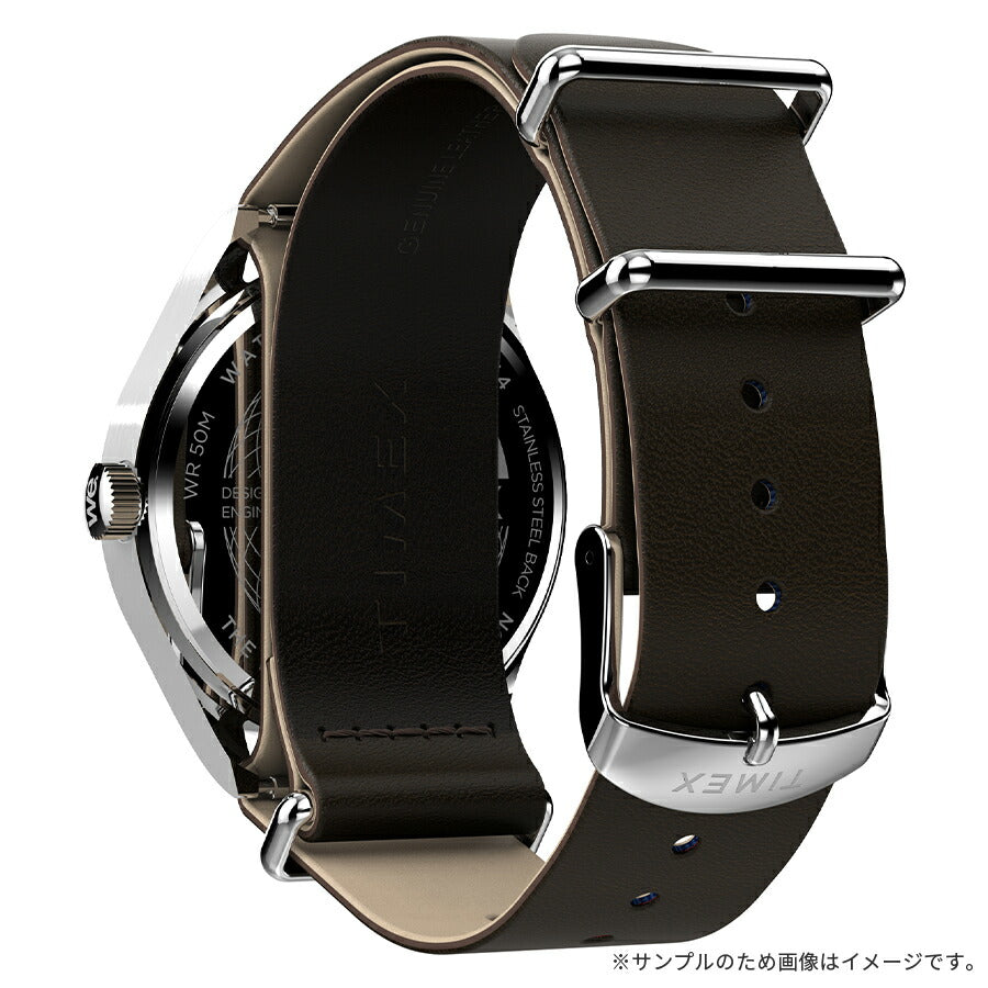 タイメックス ウィークエンダー ニューイングランド TW2Y35800 メンズ クオーツ 電池式 3針 ホワイトダイヤル ブラウン 革ベルト
