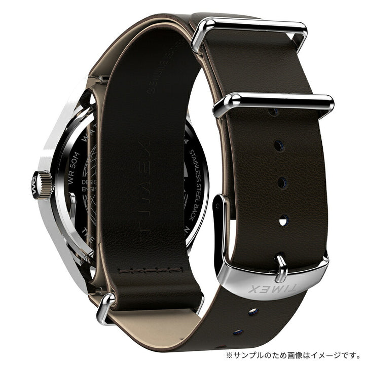 タイメックス ウィークエンダー ニューイングランド TW2Y35800 メンズ クオーツ 電池式 3針 ホワイトダイヤル ブラウン 革ベルト