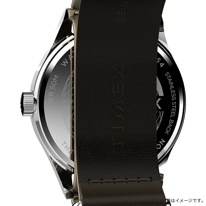 タイメックス ウィークエンダー ニューイングランド TW2Y35800 メンズ クオーツ 電池式 3針 ホワイトダイヤル ブラウン 革ベルト