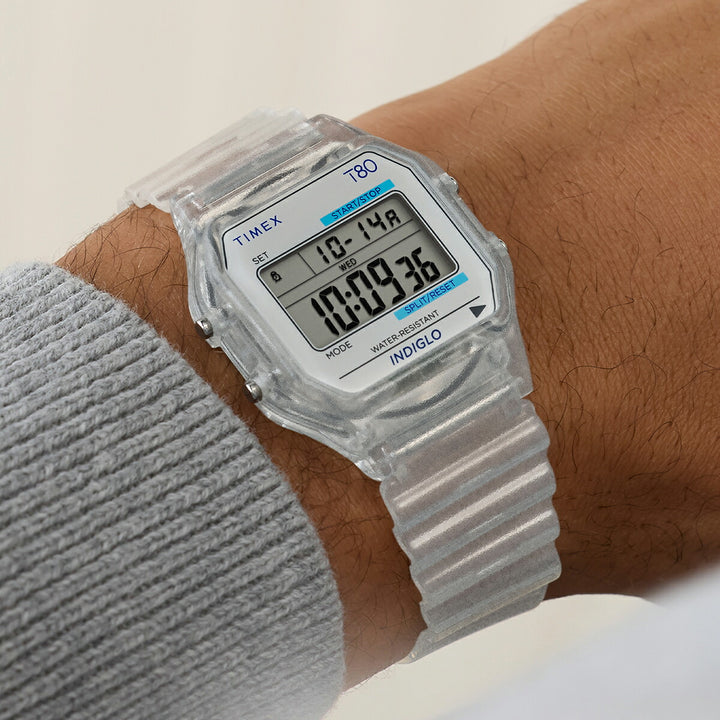 タイメックス T80 トランスルーセント TW2Y36400 メンズ レディース 電池式 クオーツ デジタル 半透明 クリア