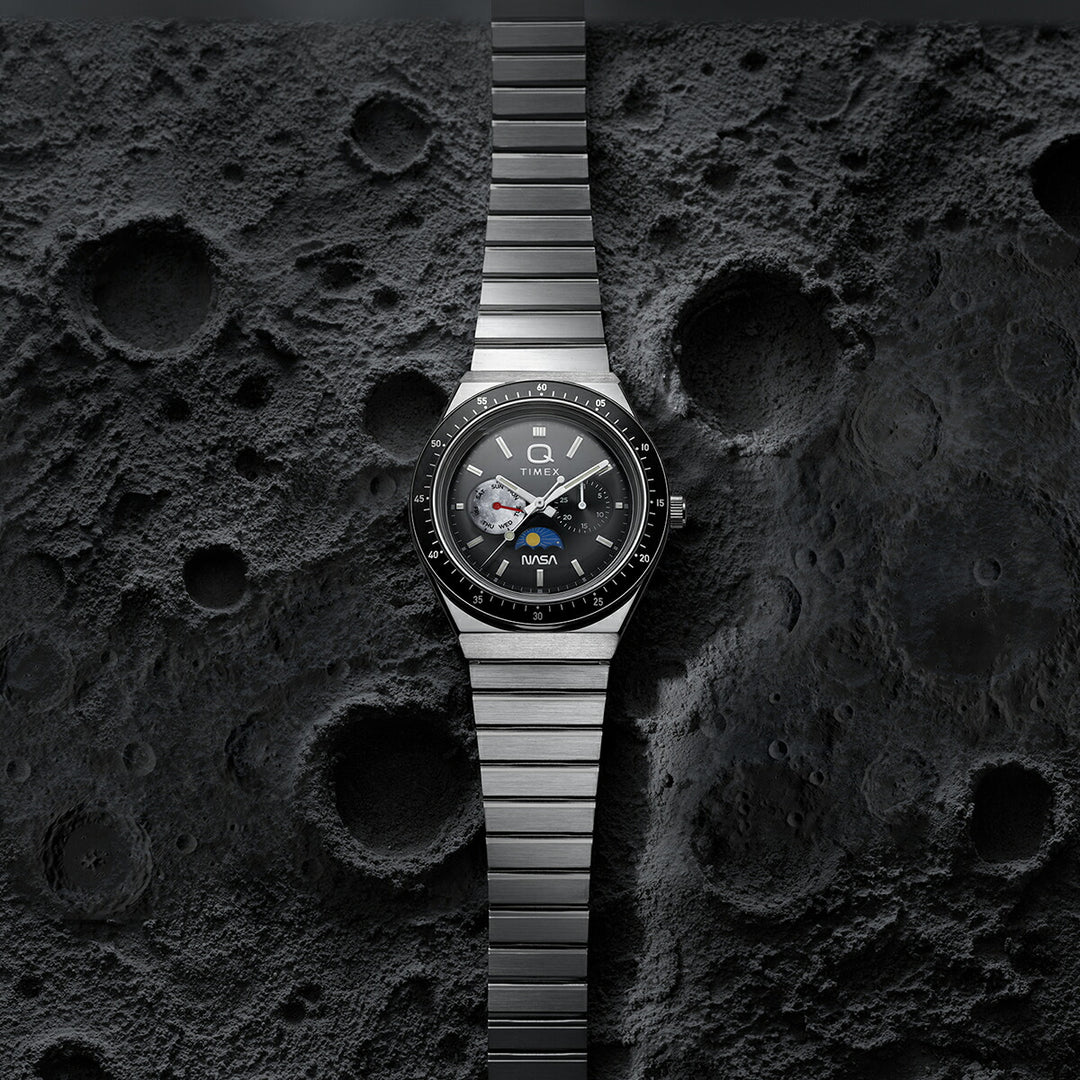 タイメックス Q Timex NASA コラボレーションモデル アポロ17号 TW2Y56700 メンズ クオーツ 電池式 サン&ムーン