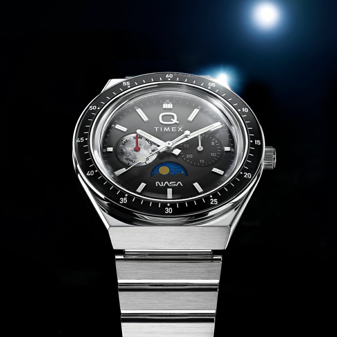 タイメックス Q Timex NASA コラボレーションモデル アポロ17号 TW2Y56700 メンズ クオーツ 電池式 サン&ムーン