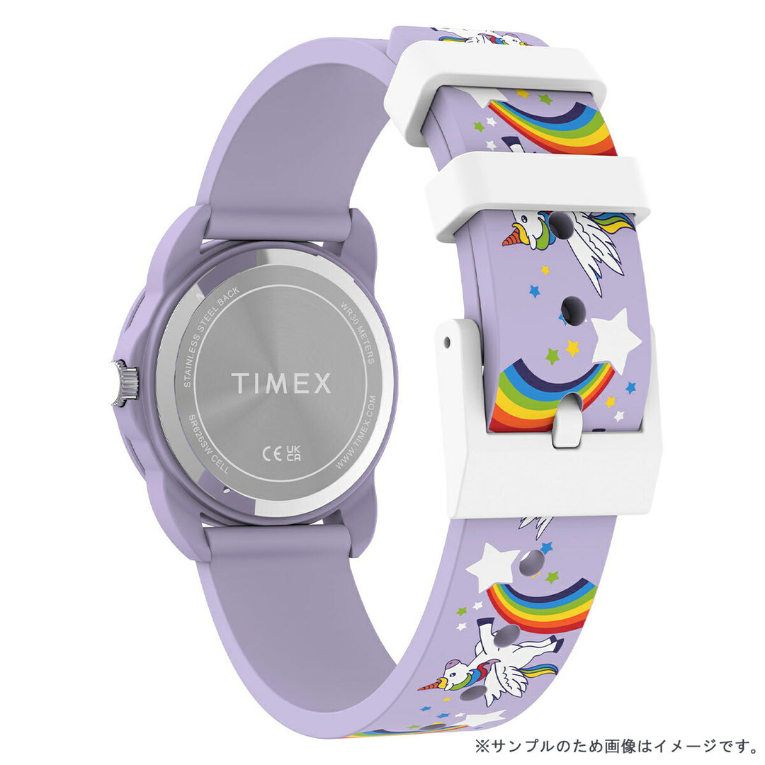 タイメックス キッズ アナログモデル ユニコーン TW2Y59600 男の子 女の子 こども クオーツ 電池式 パープル