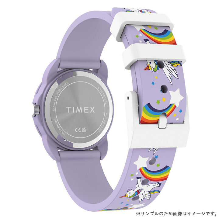 タイメックス キッズ アナログモデル ユニコーン TW2Y59600 男の子 女の子 こども クオーツ 電池式 パープル