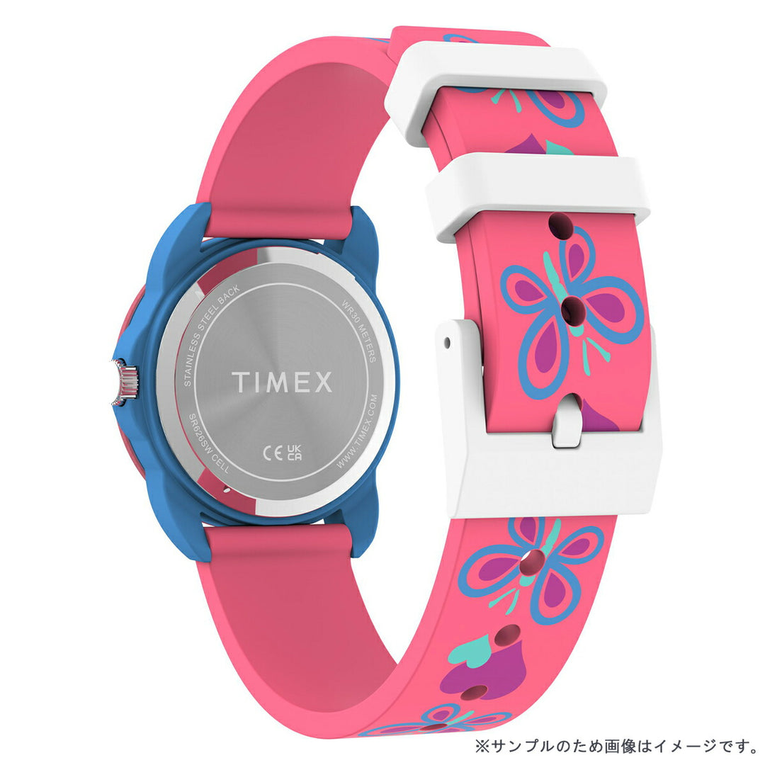タイメックス キッズ アナログモデル バタフライ TW2Y59700 男の子 女の子 こども クオーツ 電池式 ピンク