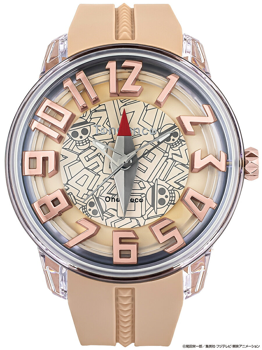 テンデンス ワンピース コラボレーション 第1弾 復刻モデル ログポース TY023009-P メンズ クオーツ 電池式 シリコンバンド ベージュ