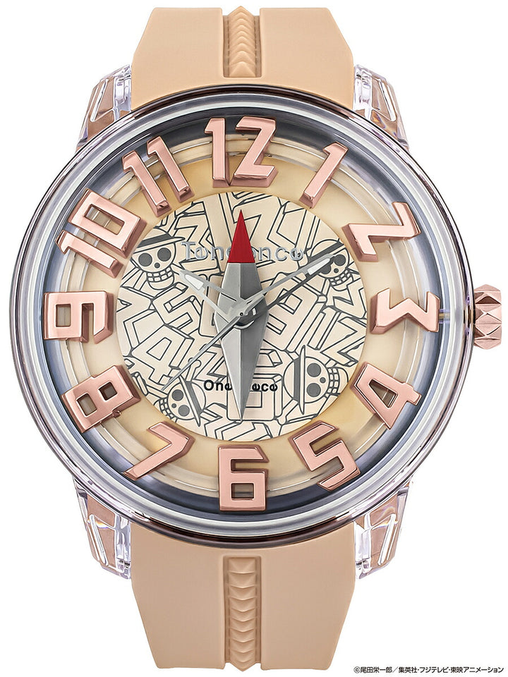 テンデンス ワンピース コラボレーション 第1弾 復刻モデル ログポース TY023009-P メンズ クオーツ 電池式 シリコンバンド ベージュ