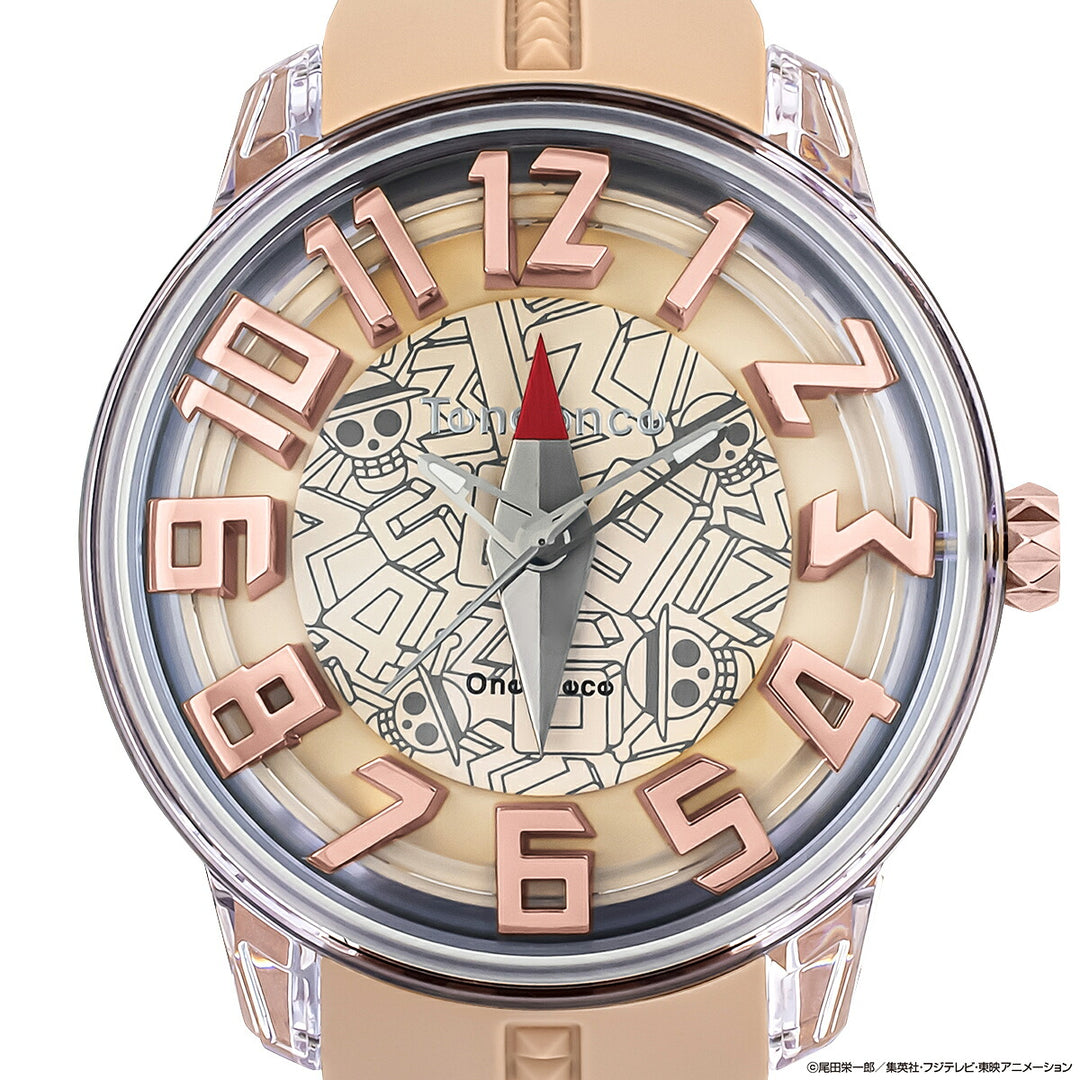 テンデンス ワンピース コラボレーション 第1弾 復刻モデル ログポース TY023009-P メンズ クオーツ 電池式 シリコンバンド ベージュ
