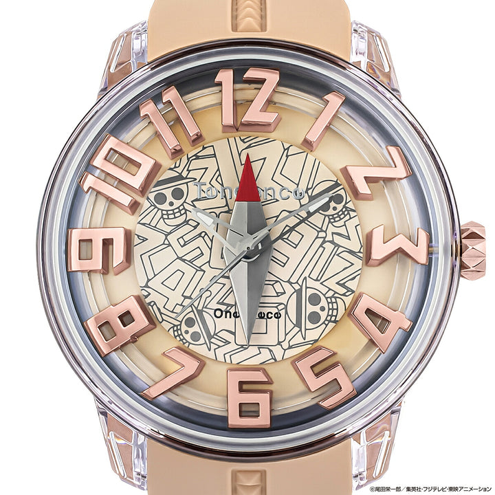 テンデンス ワンピース コラボレーション 第1弾 復刻モデル ログポース TY023009-P メンズ クオーツ 電池式 シリコンバンド ベージュ