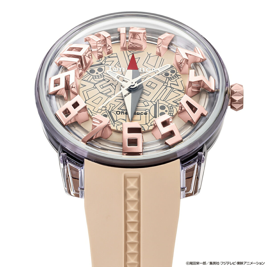テンデンス ワンピース コラボレーション 第1弾 復刻モデル ログポース TY023009-P メンズ クオーツ 電池式 シリコンバンド ベージュ