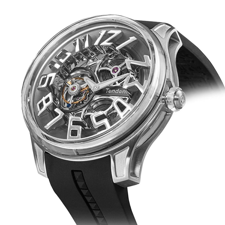 テンデンス K9 Tourbillion トゥールビリオン 限定モデル 第4弾 TY230005 メンズ 機械式 手巻き シリコンバンド ブラック