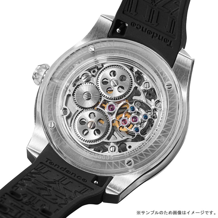テンデンス K9 Tourbillion トゥールビリオン 限定モデル 第4弾 TY230005 メンズ 機械式 手巻き シリコンバンド ブラック