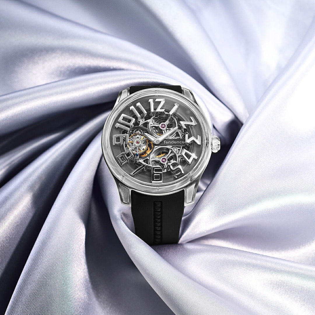 テンデンス K9 Tourbillion トゥールビリオン 限定モデル 第4弾 TY230005 メンズ 機械式 手巻き シリコンバンド ブラック