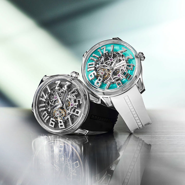 テンデンス K9 Tourbillion トゥールビリオン 限定モデル 第4弾 TY230005 メンズ 機械式 手巻き シリコンバンド ブラック