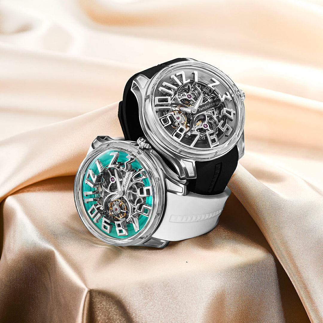 テンデンス K9 Tourbillion トゥールビリオン 限定モデル 第4弾 TY230006 メンズ 機械式 手巻き シリコンバンド ライトブルー