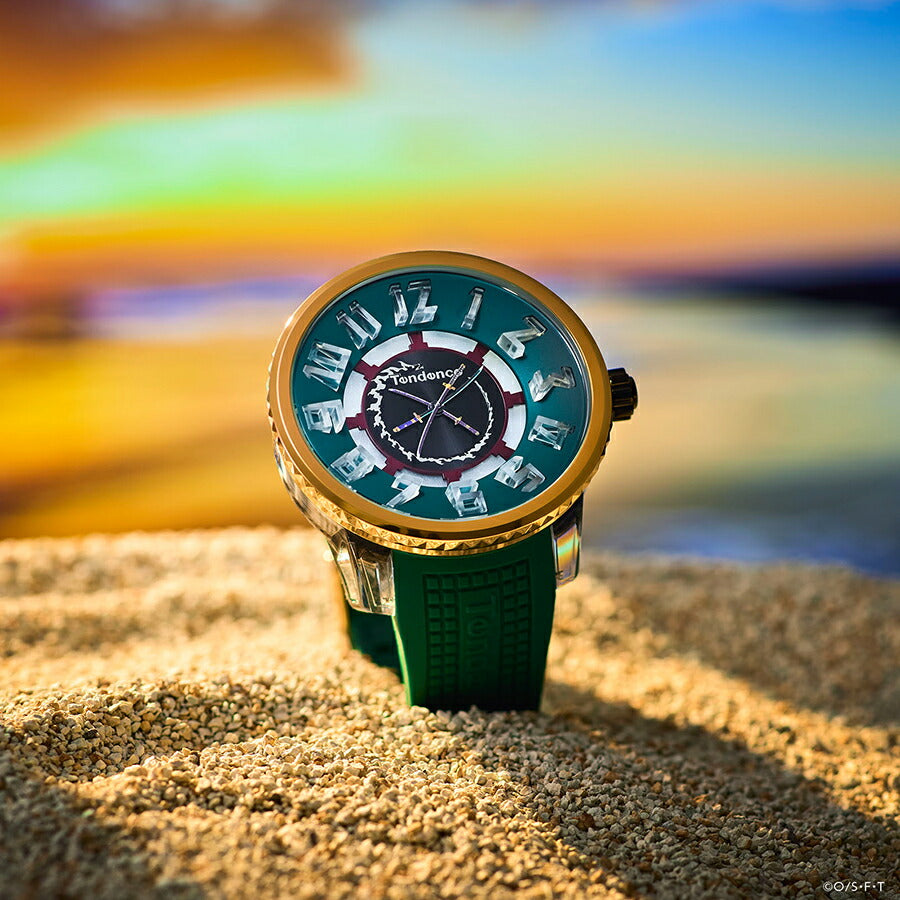 テンデンス ワンピース コラボレーションモデル ロロノア・ゾロ TY532022 メンズ クオーツ 電池式 シリコンバンド