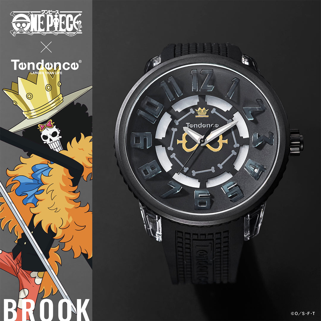 テンデンス ワンピース コラボレーションモデル ブルック TY532029 メンズ クオーツ 電池式 シリコンバンド