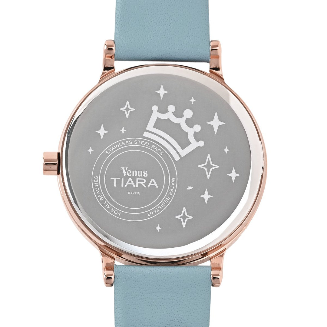 ヴィーナスティアラ スモールセコンド VT116-LB レディース クオーツ 電池式 ライトブルーダイヤル 革ベルト