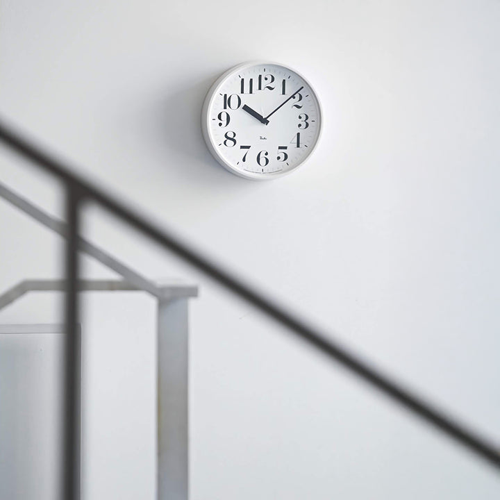 リキ クロック 電波 スチール 掛時計 ホワイト シンプル アラビア数字 WR08-25WH タカタレムノス