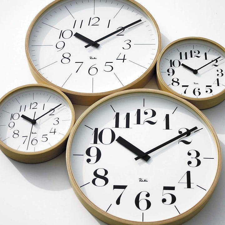 リキ クロック 電波 掛時計 スイープセコンド ナチュラル ユニバーサル タカタレムノス