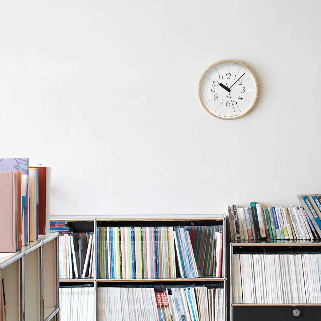 リキ クロック 電波 掛時計 スイープセコンド ナチュラル ユニバーサル WR20-01 タカタレムノス