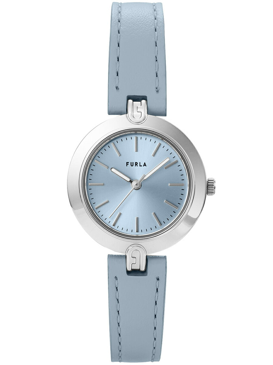 フルラ ロゴリンクス 3針 WW00006013L1 レディース クオーツ 電池式 サンレイダイヤル 革ベルト ブルー