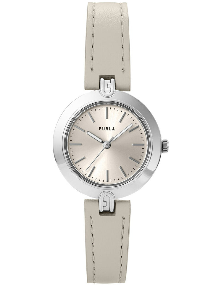 フルラ ロゴリンクス 3針 WW00006014L1 レディース クオーツ 電池式 サンレイダイヤル 革ベルト グレー