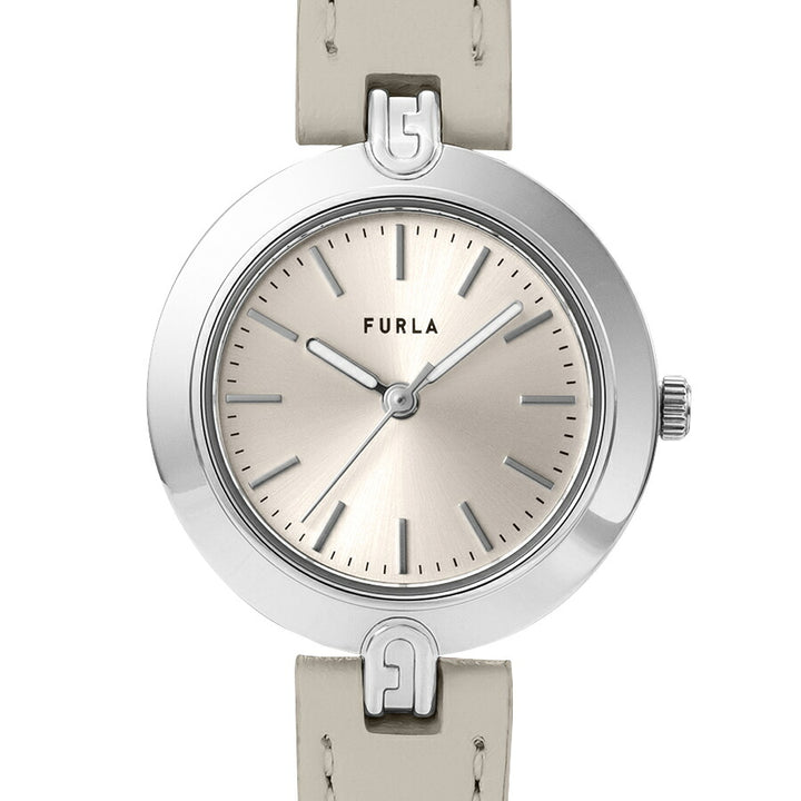 フルラ ロゴリンクス 3針 WW00006014L1 レディース クオーツ 電池式 サンレイダイヤル 革ベルト グレー