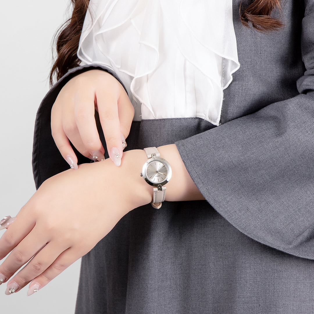 フルラ ロゴリンクス 3針 WW00006014L1 レディース クオーツ 電池式 サンレイダイヤル 革ベルト グレー