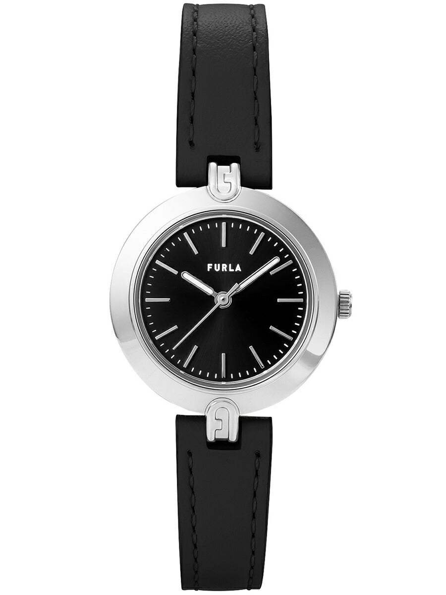 フルラ ロゴリンクス 3針 WW00006015L1 レディース クオーツ 電池式 サンレイダイヤル 革ベルト ブラック