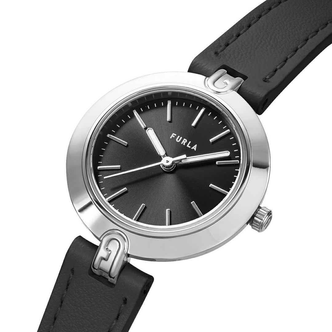 フルラ ロゴリンクス 3針 WW00006015L1 レディース クオーツ 電池式 サンレイダイヤル 革ベルト ブラック