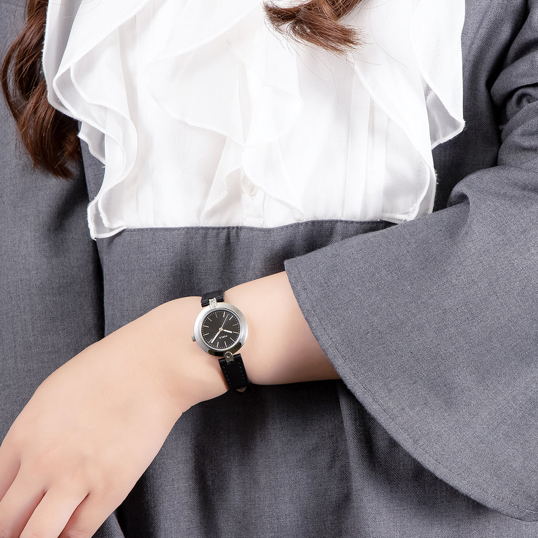 フルラ ロゴリンクス 3針 WW00006015L1 レディース クオーツ 電池式 サンレイダイヤル 革ベルト ブラック