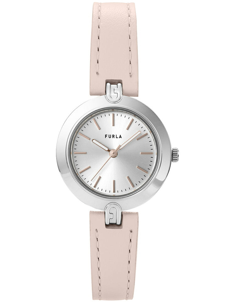 フルラ ロゴリンクス 3針 WW00006016L1 レディース クオーツ 電池式 サンレイダイヤル 革ベルト ピンク