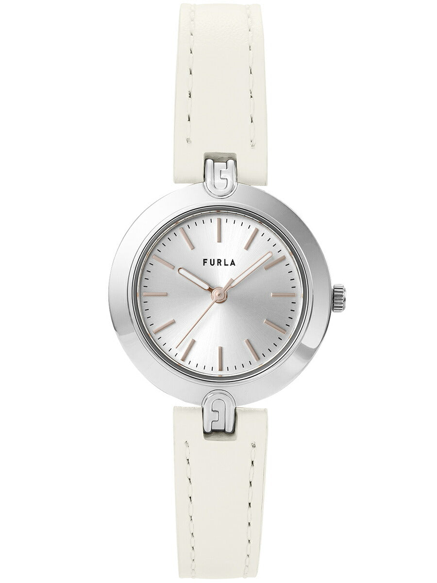 フルラ ロゴリンクス 3針 WW00006017L1 レディース クオーツ 電池式 サンレイダイヤル 革ベルト ホワイト