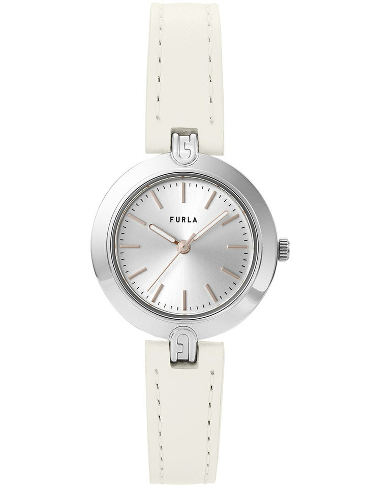 フルラ ロゴリンクス 3針 WW00006017L1 レディース クオーツ 電池式 サンレイダイヤル 革ベルト ホワイト