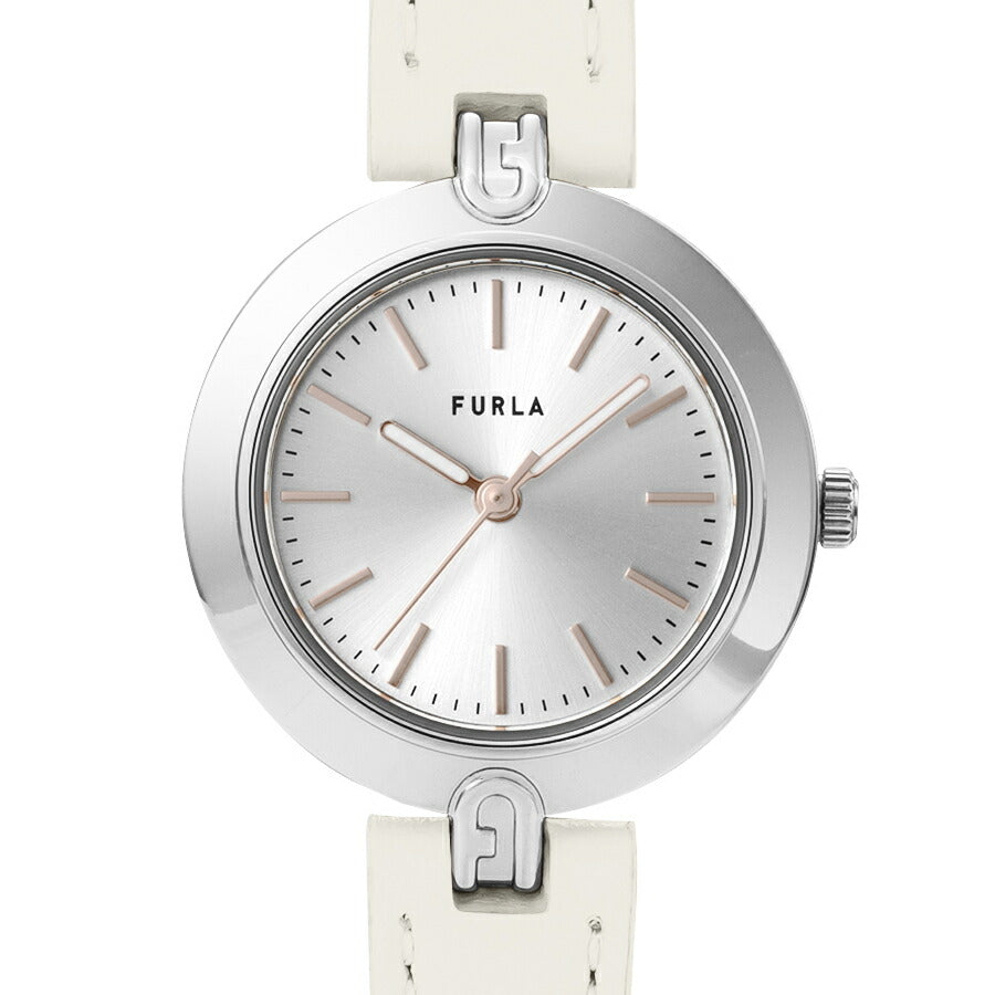 フルラ ロゴリンクス 3針 WW00006017L1 レディース クオーツ 電池式 サンレイダイヤル 革ベルト ホワイト