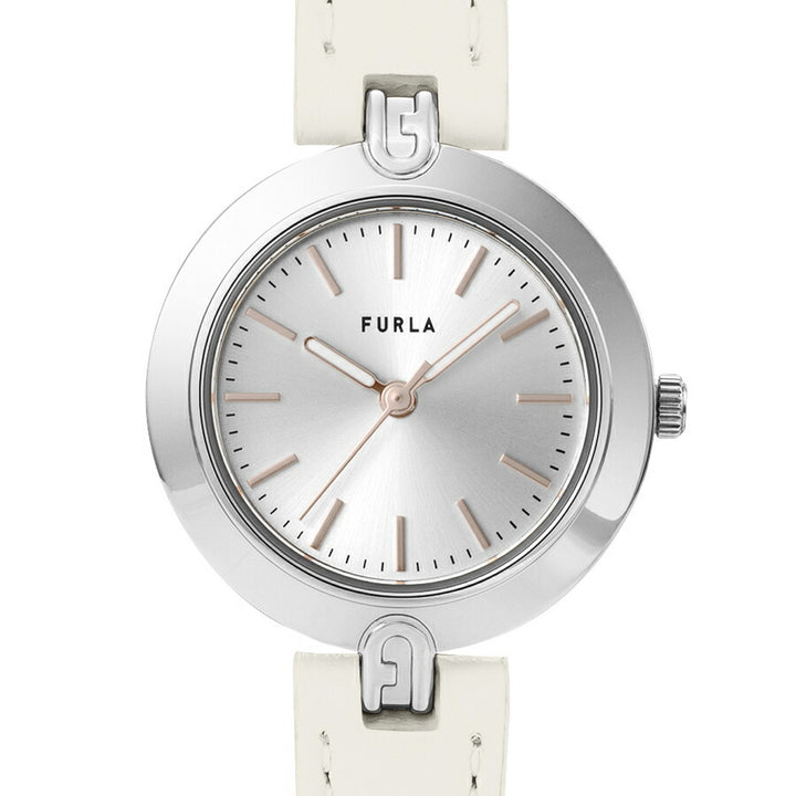 フルラ ロゴリンクス 3針 WW00006017L1 レディース クオーツ 電池式 サンレイダイヤル 革ベルト ホワイト