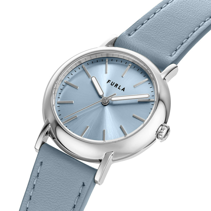 フルラ イージーシェイプ 3針 WW00024044L1 レディース クオーツ 電池式 サンレイダイヤル 革ベルト ブルー