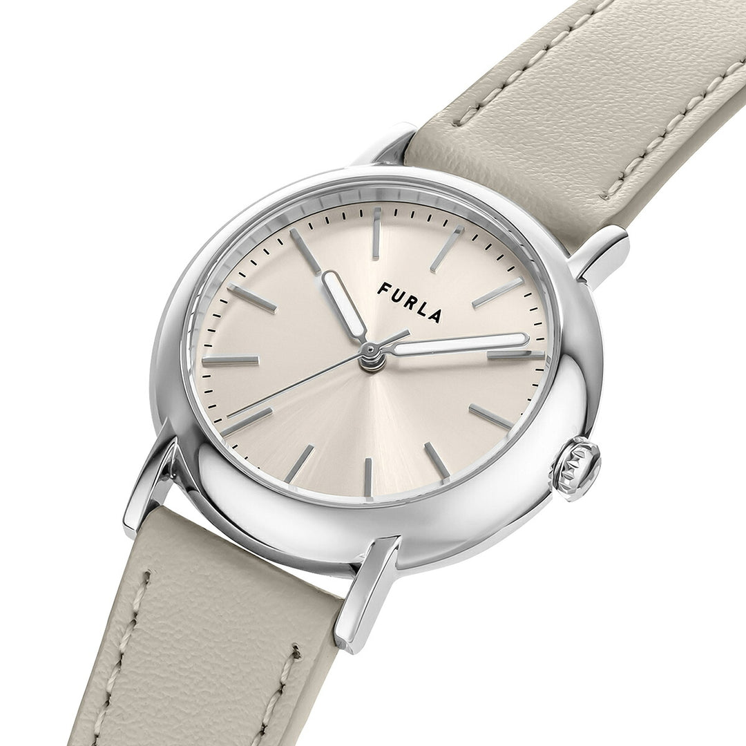 フルラ イージーシェイプ 3針 WW00024045L1 レディース クオーツ 電池式 サンレイダイヤル 革ベルト グレー