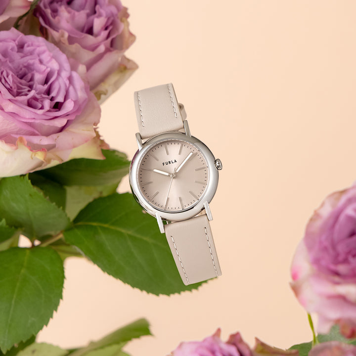 フルラ イージーシェイプ 3針 WW00024045L1 レディース クオーツ 電池式 サンレイダイヤル 革ベルト グレー