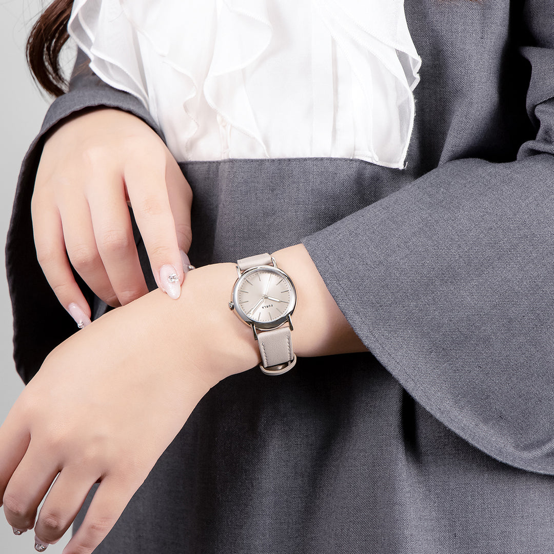 フルラ イージーシェイプ 3針 WW00024045L1 レディース クオーツ 電池式 サンレイダイヤル 革ベルト グレー