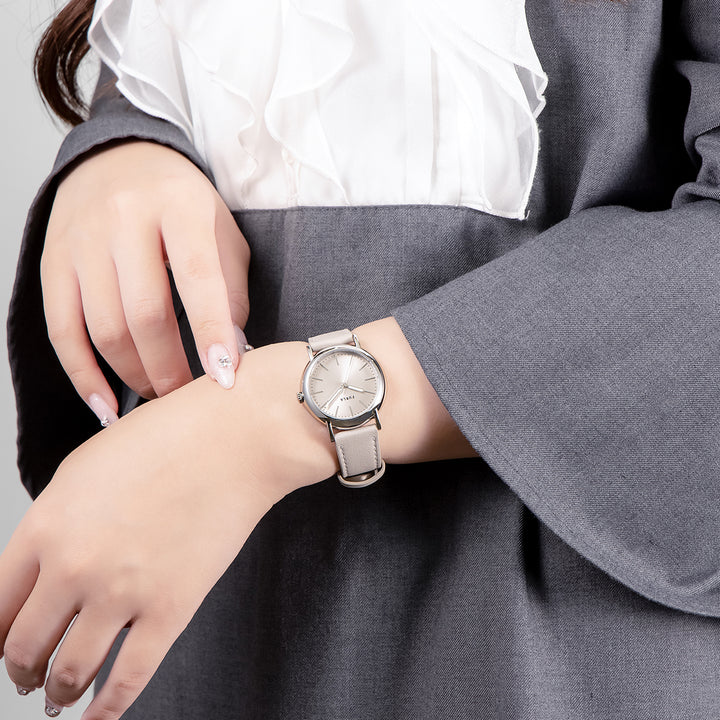 フルラ イージーシェイプ 3針 WW00024045L1 レディース クオーツ 電池式 サンレイダイヤル 革ベルト グレー