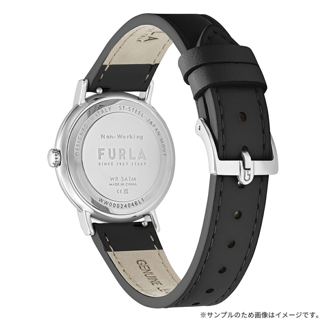 フルラ イージーシェイプ 3針 WW00024046L1 レディース クオーツ 電池式 サンレイダイヤル 革ベルト ブラック