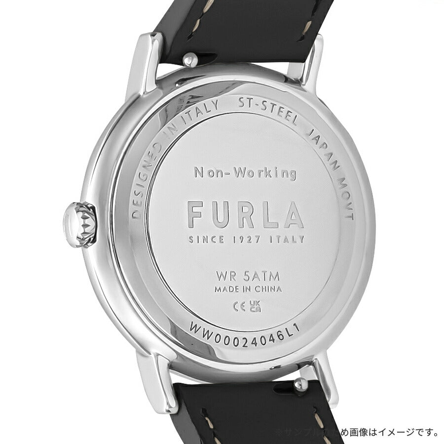 フルラ イージーシェイプ 3針 WW00024046L1 レディース クオーツ 電池式 サンレイダイヤル 革ベルト ブラック