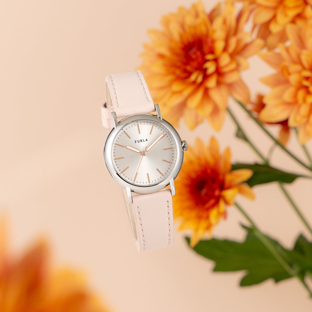 フルラ イージーシェイプ 3針 WW00024047L1 レディース クオーツ 電池式 サンレイダイヤル 革ベルト ピンク