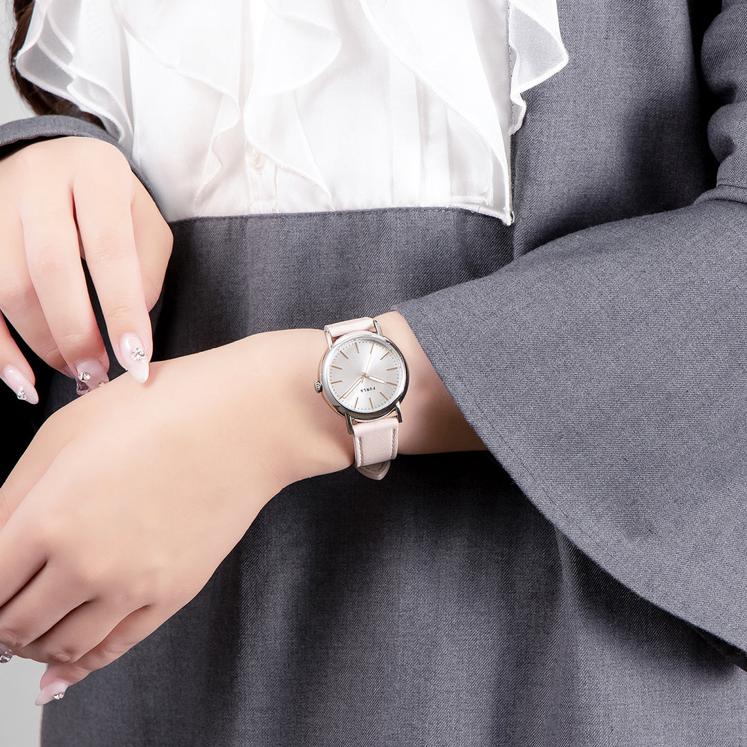 フルラ イージーシェイプ 3針 WW00024047L1 レディース クオーツ 電池式 サンレイダイヤル 革ベルト ピンク