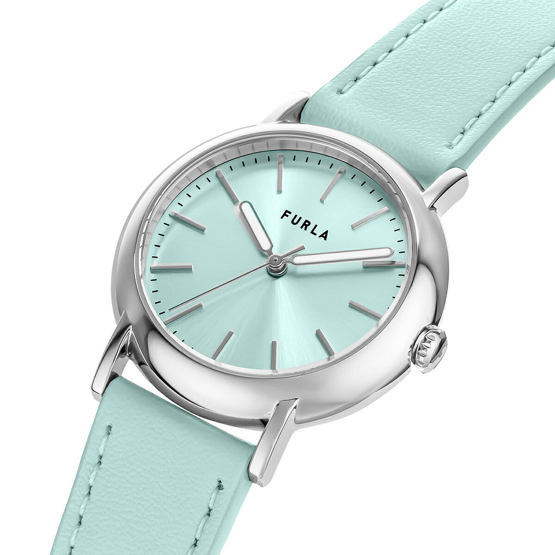 フルラ イージーシェイプ 3針 WW00024048L1 レディース クオーツ 電池式 サンレイダイヤル 革ベルト ライトブルー